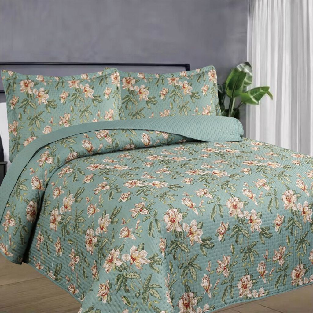 Kit Colcha Estampada Dupla Face Cobre leito Super Macio Tamanho Grande