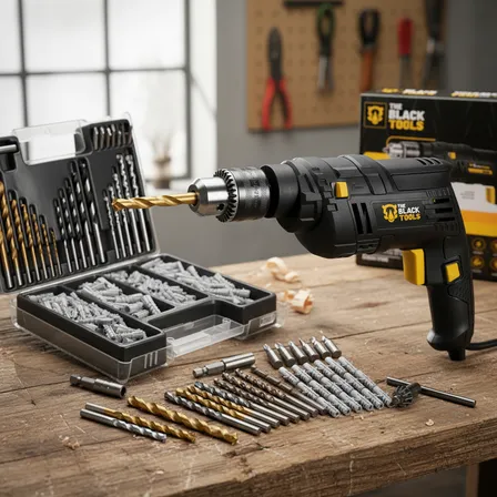 Furadeira De Impacto 3/8 Pol. 10mm 550w + Kit 300 Peças