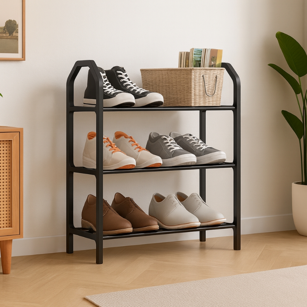 Sapateira 4 5 andares Organizador de Sapatos Tênis 8 Par Desmontavel Movel sapateira entrada estante