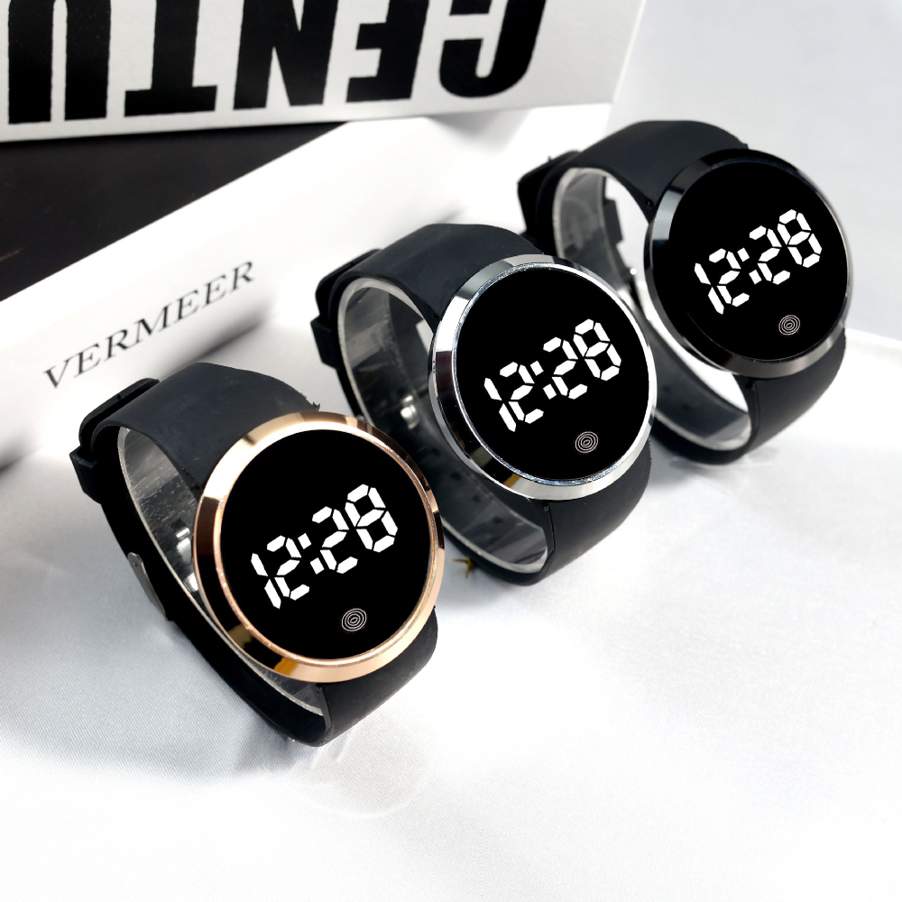 Novo led toque digitai relógios para mulheres tela grande relógio eletrônico casual unisex estudante relógio de pulso reloj mujer montre