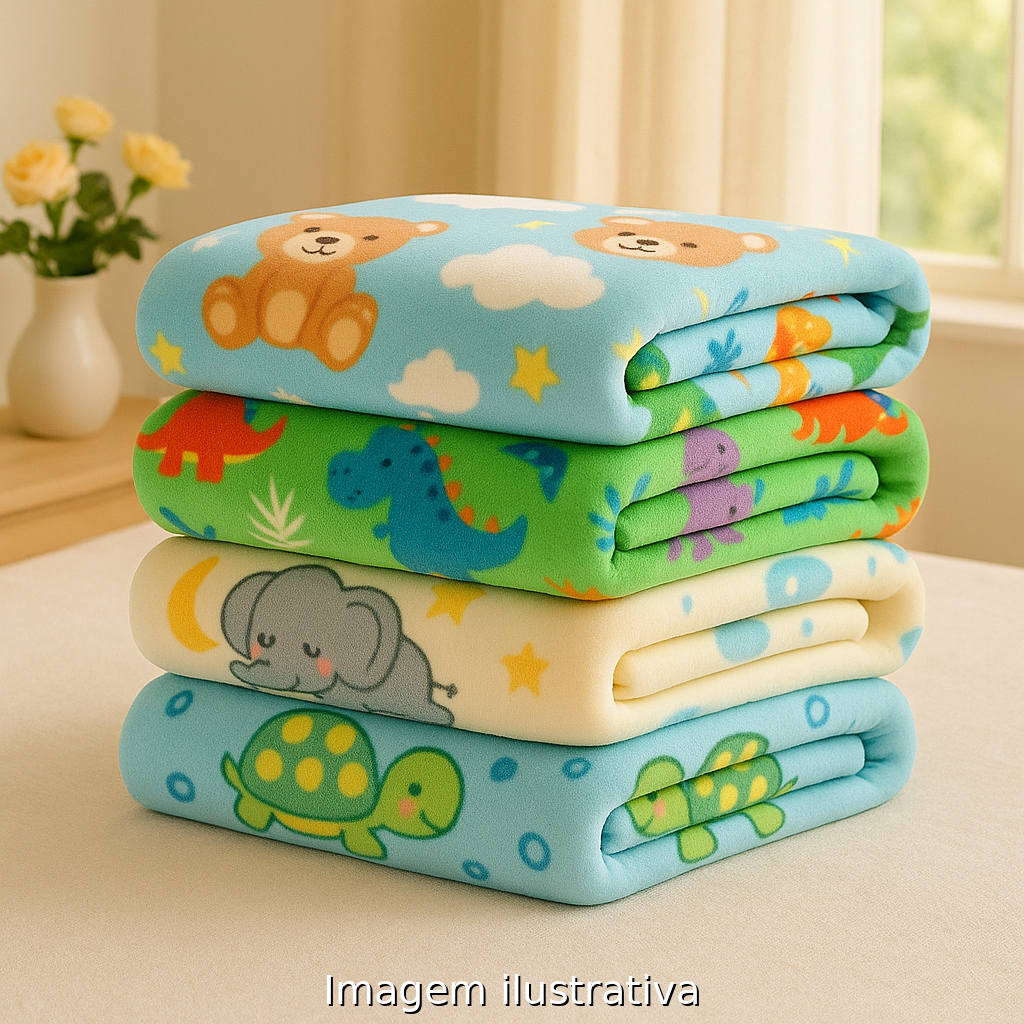 2 Manta Cobertor Bebe Infantil Microfibra Antialérgico Preço Baixo Cobertor Soft Infantil Para Berço / Bebê