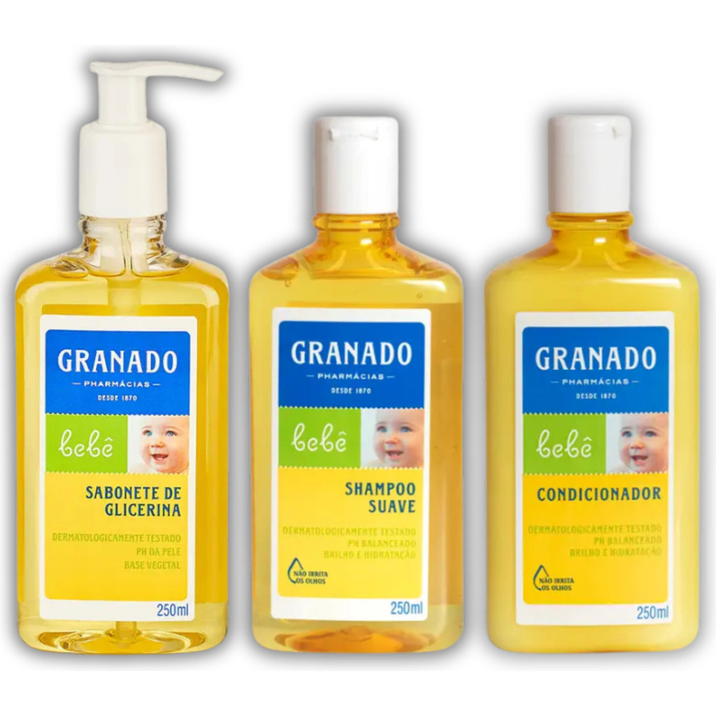 Kit Granado Bebê Shampoo Condicionador Sabonete Líquido Novo