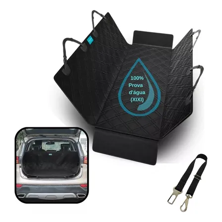 Capa Protetora Grande Banco Carro Luxo Cao Gato Pet + Cinto