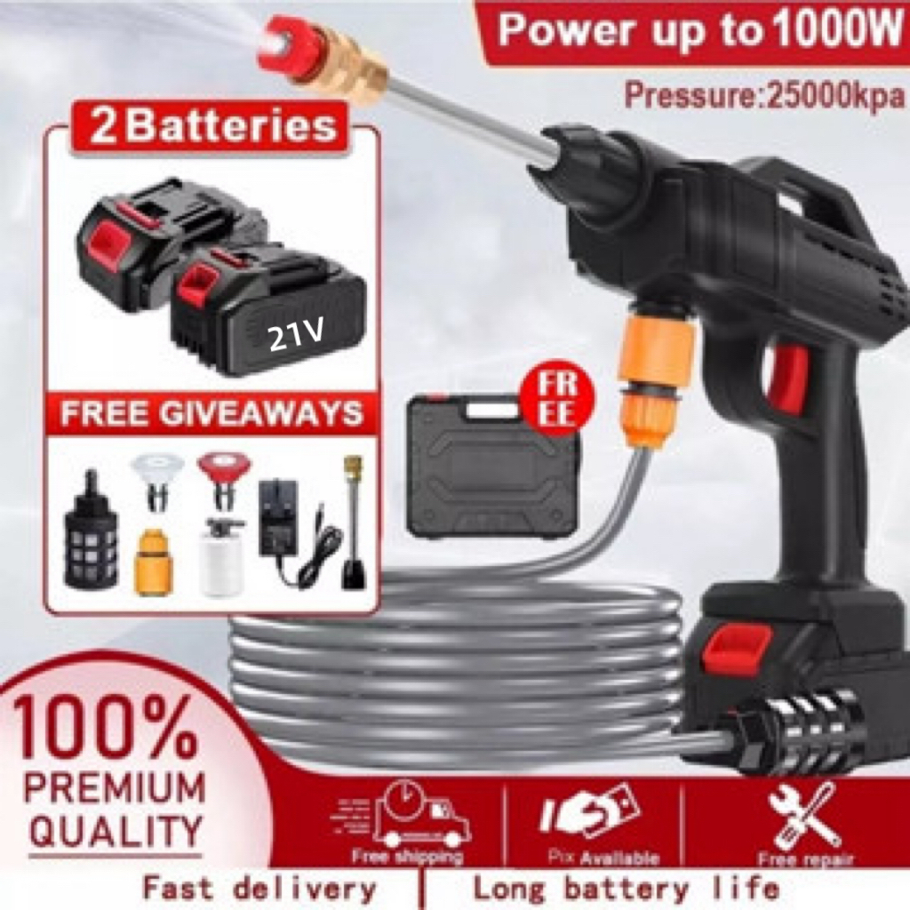 Lavadora de Alta Pressão Pistola Portátil Profissional Sem Fio Recarregável a Bateria-Poder forte-AM