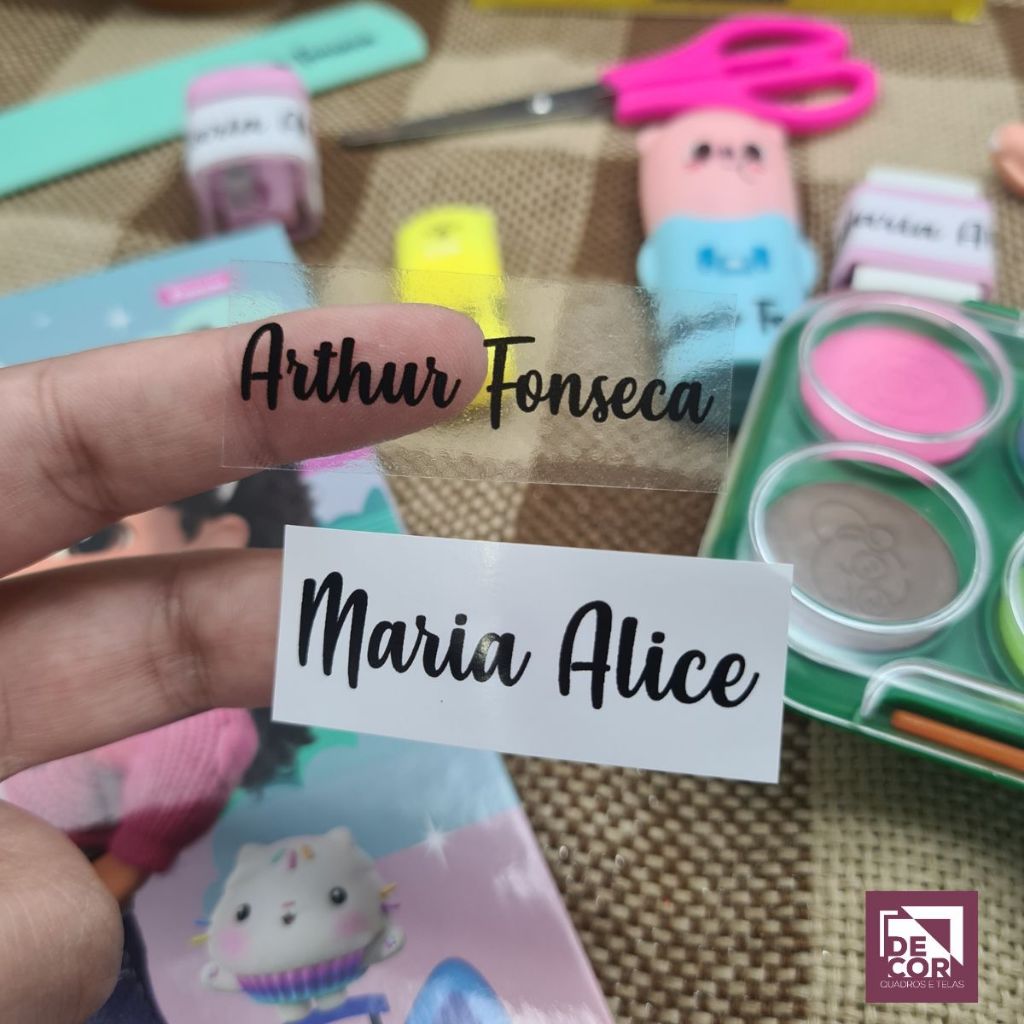 Kit 150 Etiquetas Personalizadas para Lápis Escolar e Cadernos Etiquetas Escolares Volta As Aulas