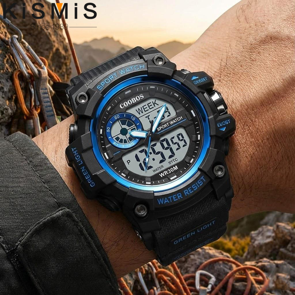 Relógio Esportivo Digital Feminino LED Eletrônico Unissex com Pulseira de Silicone 30M à Prova D'água Rastreador de Fitness Diário para Mulheres e Homens