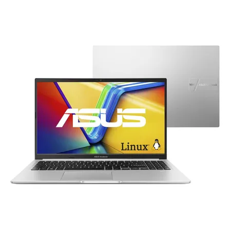 Notebook Asus Vivobook 15 M1502ya Amd Ryzen 7 5825u 16gb Ram 512gb Ssd Linux Keepos 15,6  Fhd Cool Silver - Nj612