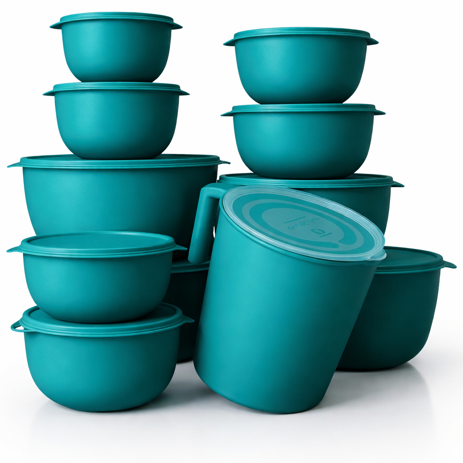 Kit Potes 10 Bowl + Jarra Cozinha Saladeira Pote Marmitas vasilha