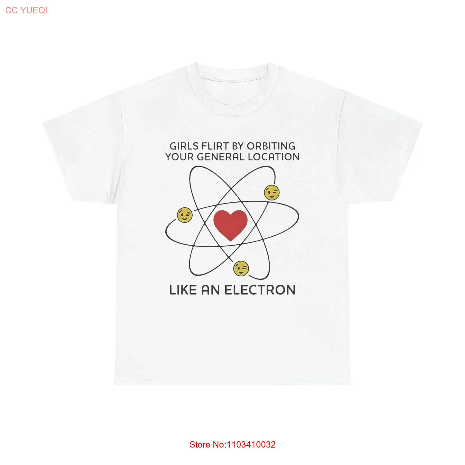 Camiseta 'Meninas Flertando ao Redor da Sua Localização Geral como um Eletrão' Ciência Dia dos Namorados vintage lavada moda masculina ligeiramente desgastada