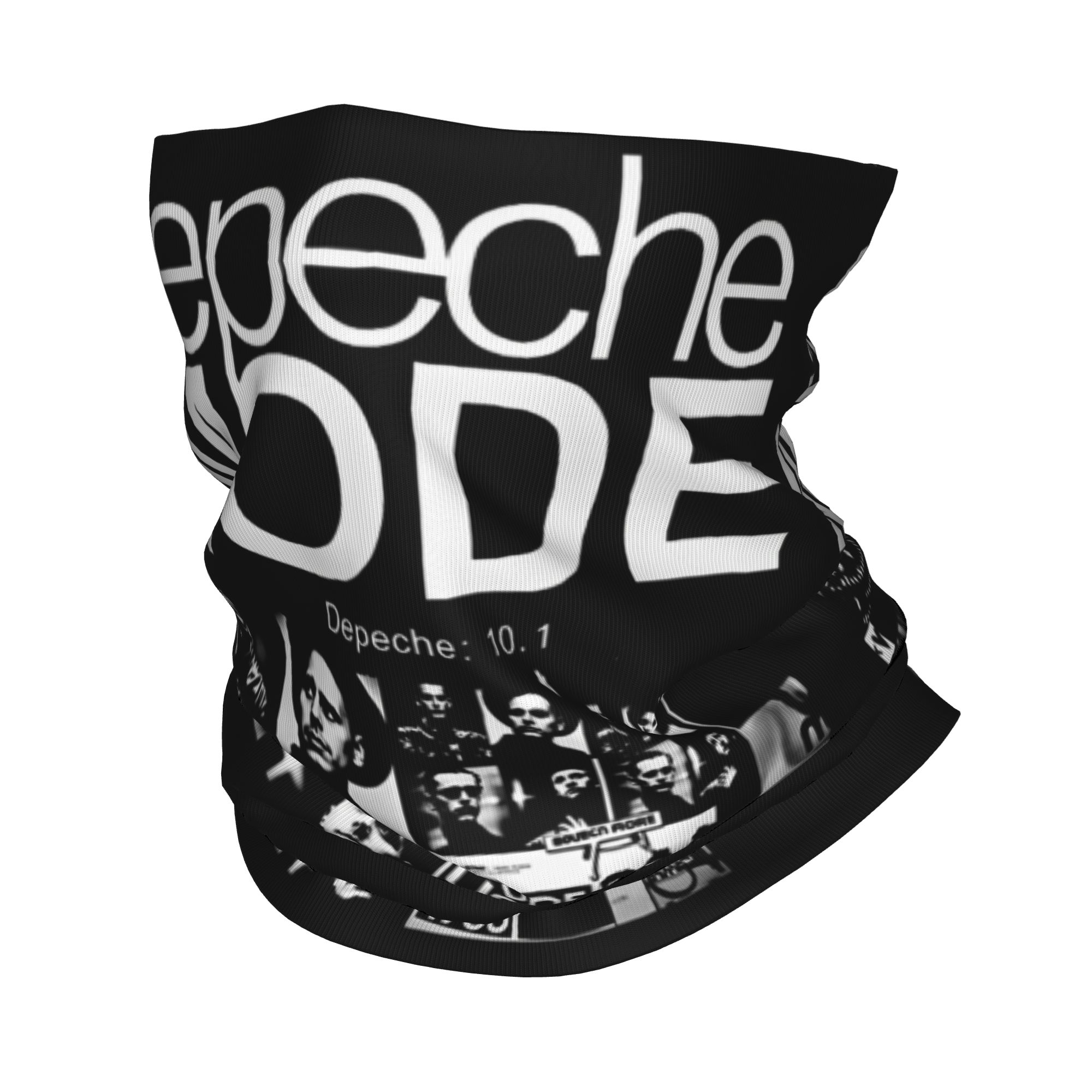 Personalizado eletrônico rock depeches modo legal bandana inverno pescoço mais quente feminino à prova de vento envoltório rosto cachecol para esqui gaiter bandana
