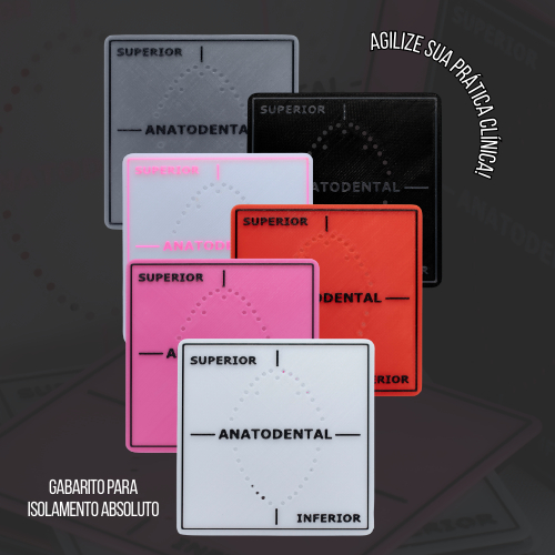 Gabarito para Isolamento Absoluto | Guia Isolamento Absoluto e Modificado | Odontologia