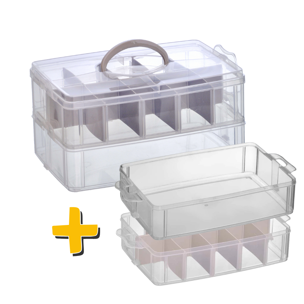 Maleta Organizadora 4 Bandejas Multiuso: Caixa para Costura, Remédios, Odonto e Acessórios Casa