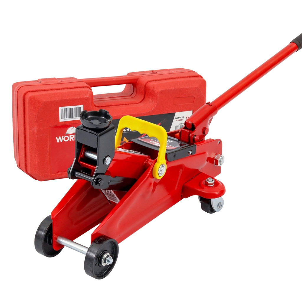 Macaco Hidráulico Tipo Jacaré 2 Toneladas com Maleta Plástica Worker