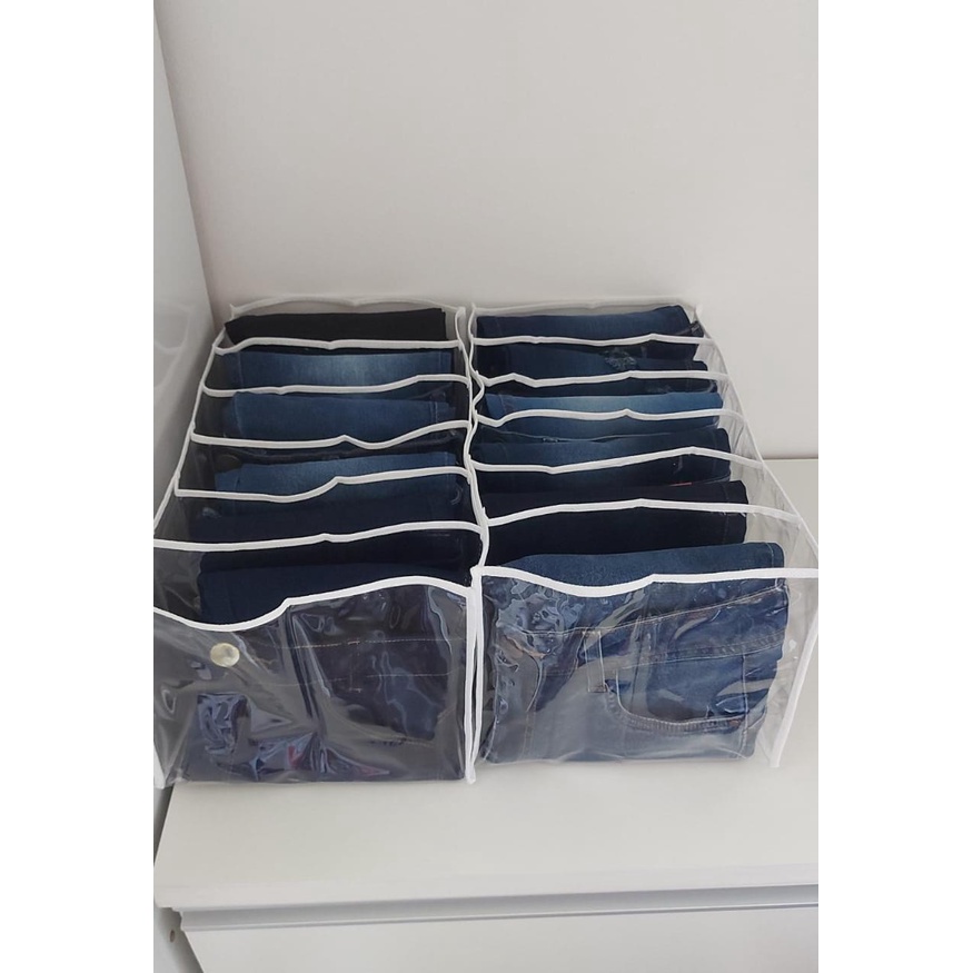 Organizador com repartições GG organize seus Shorts, Jeans, Toalhas, organizador - (40x25x20 - 6 Divisórias)