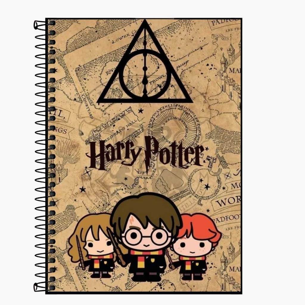 Caderno harry potter – Escolar Capa Dura | 1, 10 ou 20 Matérias Escolar Faculdade Diário Anotação Presente melhora