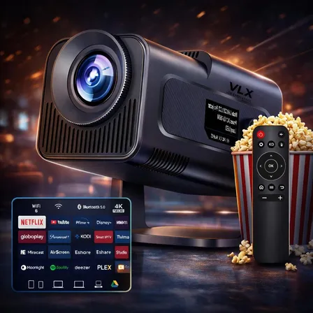 Mini Projetor Portátil Pontokit Hy320 Wi-fi 6 E Bluetooth Com Android 11 Preto 127/220v