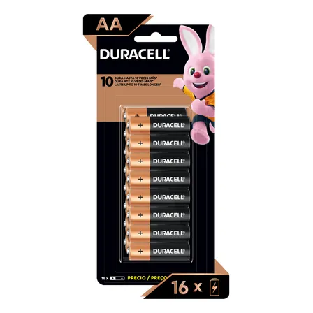 Pilha Alcalina Aa Pequena Duracell Com 16 Unidades
