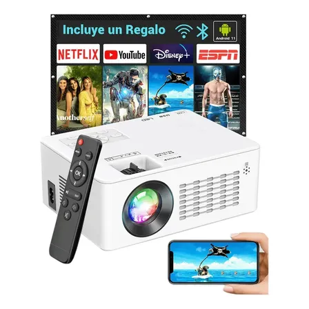 Projetor Profissional Android 4k Portátil 5g Wifi Full Hd Branco 127/220v