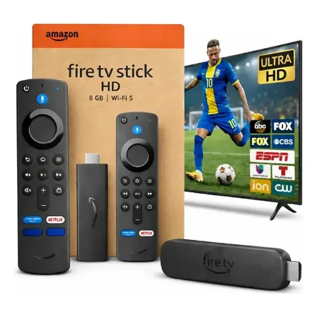 Amazon Firetvstick Hd Stick Wi-fi 5 Com Alexa Por Voz Preto Preto De Voz