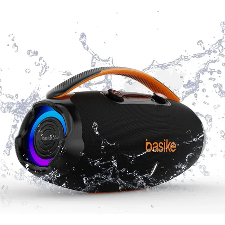 Caixa De Som Basike Ba-rad207 80w Bluetooth 5.3, Ajuste Graves / Agudos Botão, Bluetooth 5.3 Luzes Rgb, Com Bass Boost... Preto 127/220v
