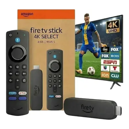 Dispositivo De Streaming Amazon Fire Tv Stick 4k Select Com Alexa E Wi-fi Preto De Voz