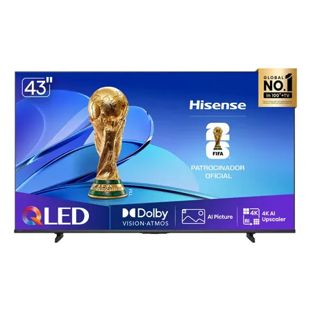 Hisense Smart Tv Uhd 4k Qled 43 Polegadas 43q6qv Com Hdr10+, Dolby Atmos, Sports Mode, Game Mode Plus E Compatível Com Alexa