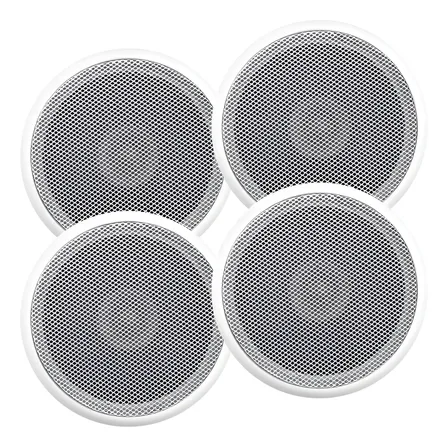 4 Caixas De Embutir Teto Arandela 5pol 55w Som Ambiente Cor Branco