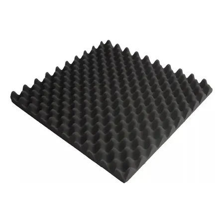 Espuma Acustica Kit 20 Placas 50 X 50 X 3cm Antichamas Grafite Negro