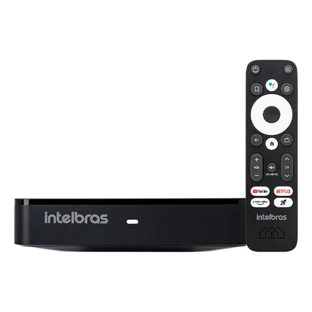 Smart Tv Box Android Izy Play 4k Intelbras Preto De Voz