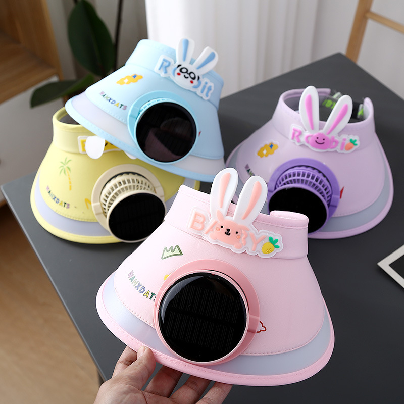 Chapéu Solar Portátil com Ventilador Integrado, Proteção UV e Aba Larga para Atividades ao Ar Livre no Verão