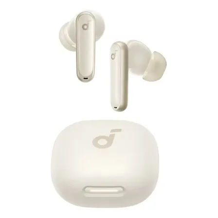 Fone De Ouvido Bluetooth 5.3 Soundcore P40i Da Anker, Cancelamento De Ruído Adaptativo, Graves Poderosos, 60h De Reprodução, Resistência À Água, Ipx5 Resistência À Água, Carregamento Sem Fio, Branco