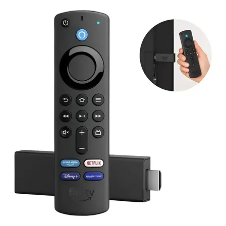 Amazon Fire Tv Stick 3 Ger Full Hd 1080p Bivolt Comando Voz Preto De Voz