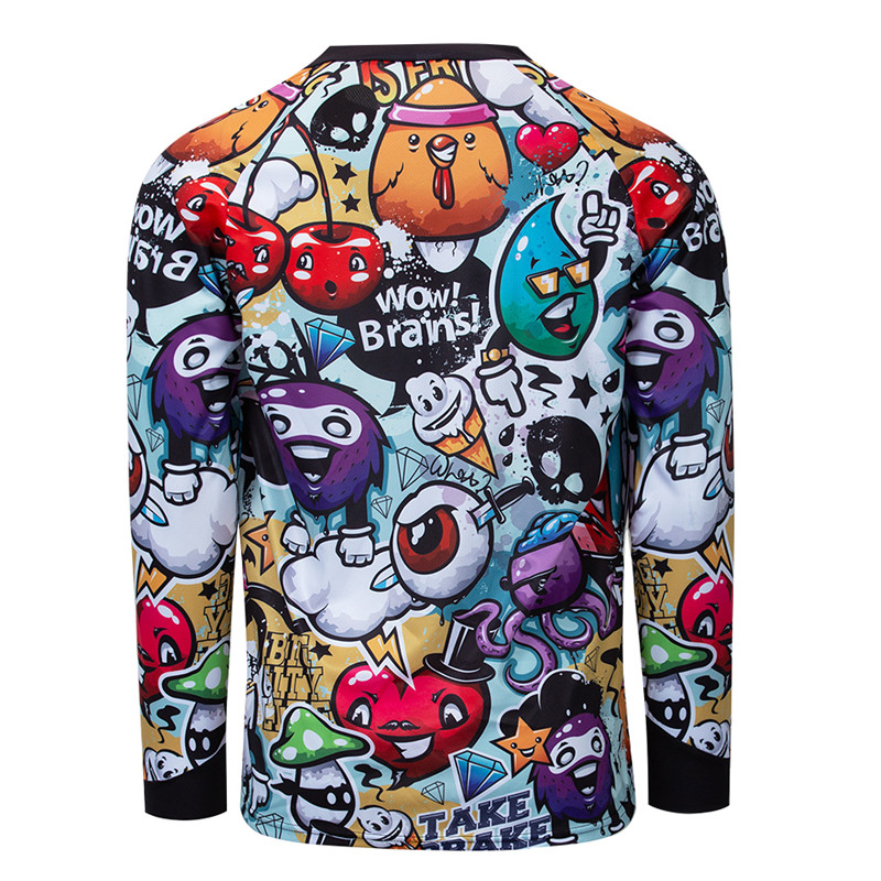 Camisa de ciclismo dos homens respirável manga longa downhill bicicleta mtb camisa dh bmx camisa offroad motocycle roupas topo motocross camisa