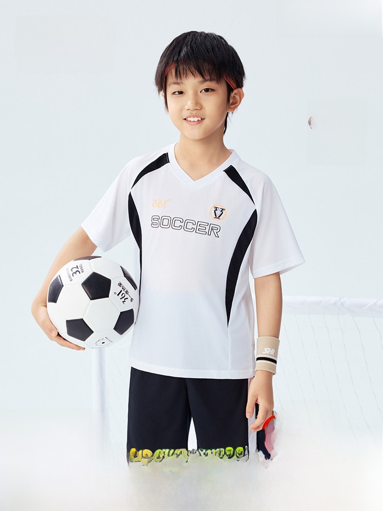 Conjunto de Roupas Esportivas de Futebol com Tecnologia de Secagem Rápida para Meninos de 10 a 12 Anos, Roupas Infantis de Ve...
