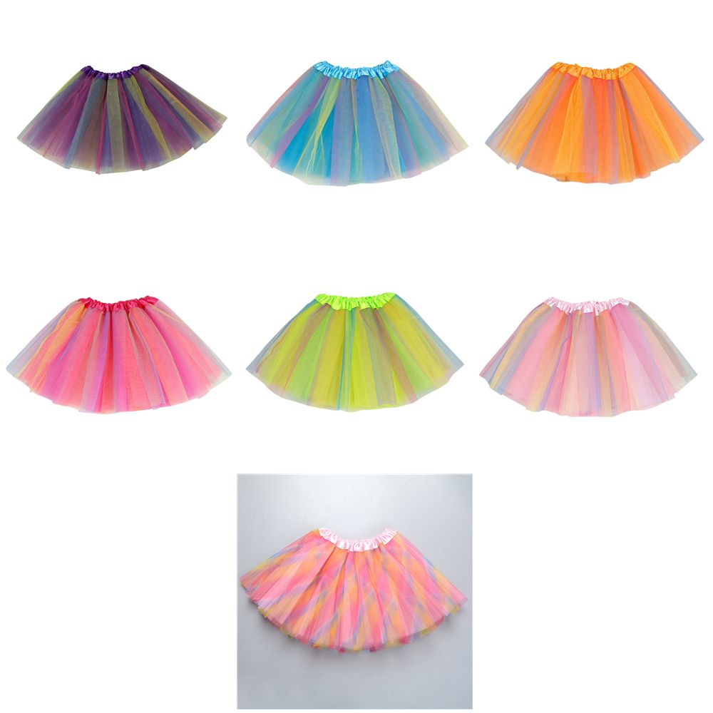 Vestido de Festa para Meninas de 2 a 8 Anos, Saia de Ballet, Vestido Tutu de 3 Camadas