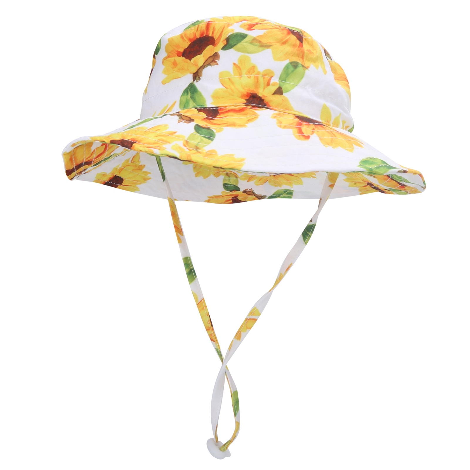 Chapéu de Sol para Bebê, Respirável, Estiloso, com Padrão Floral, Chapéu de Balde para Crianças para Atividades ao Ar Livre