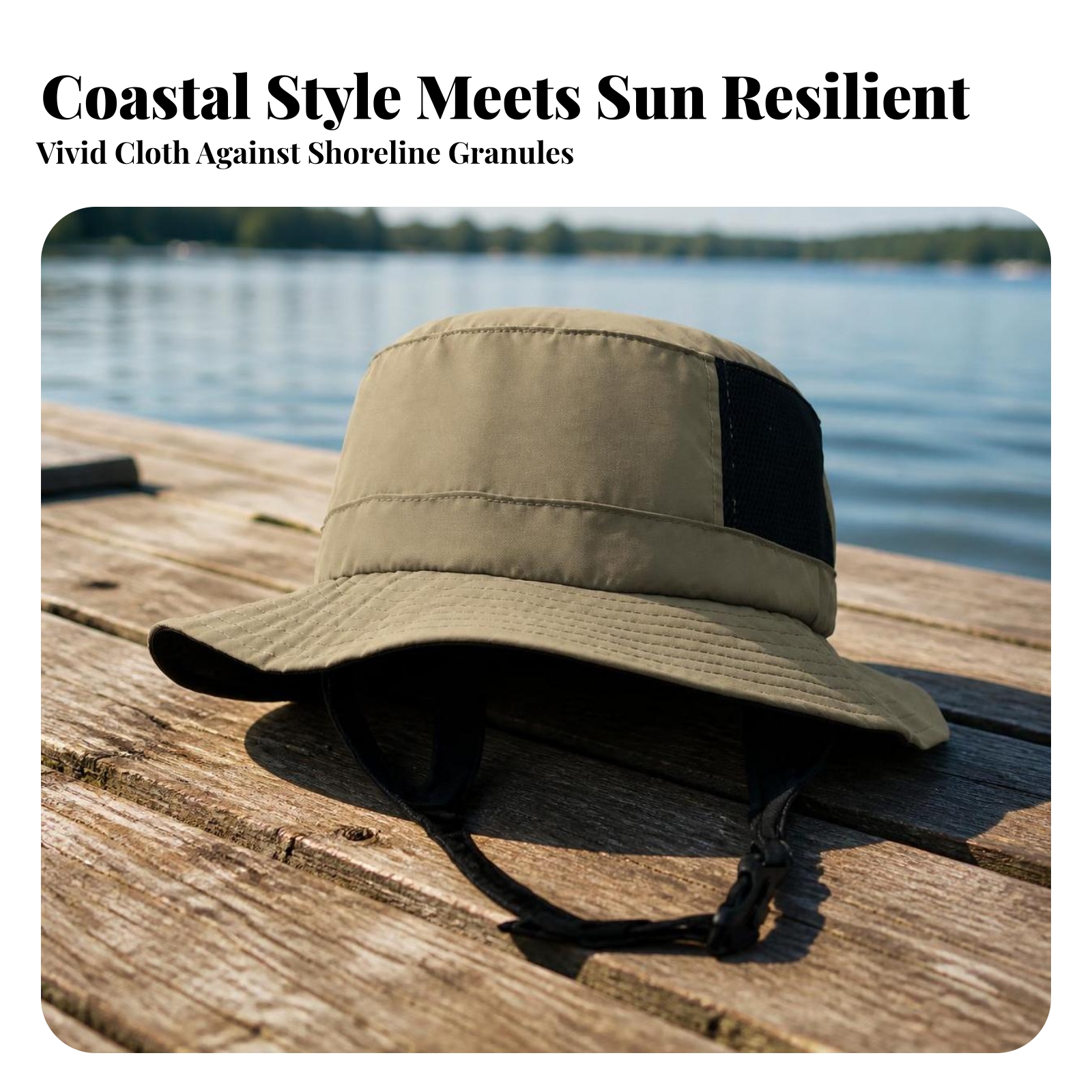 Chapéu de sol com alça para o queixo UPF50+ Chapéu de sol de aba larga respirável e ventilado para caminhantes, pesca, trilhas